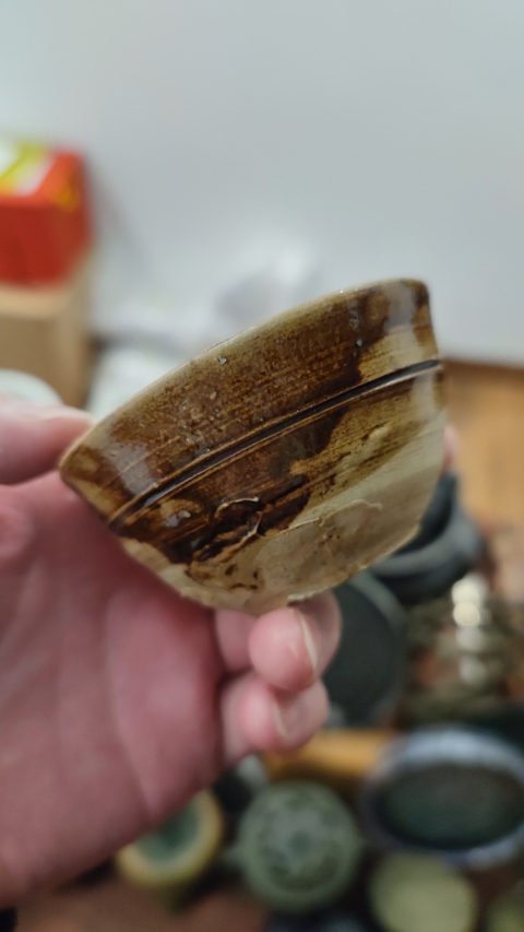 古玩陶瓷【實物保真】明末清初.醬油杯一對拍賣,當前價格299元