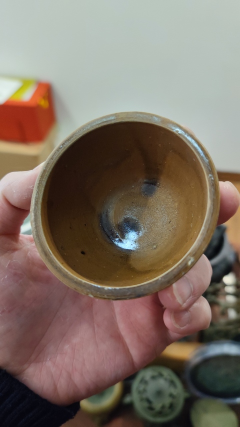 古玩陶瓷【實物保真】明末清初.醬油杯一對拍賣,當前價格299元