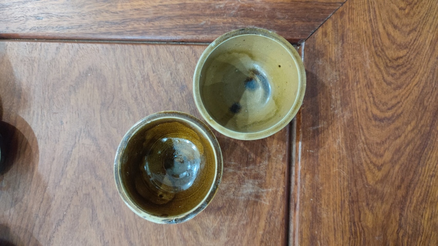 古玩陶瓷【實物保真】明末清初.醬油杯一對拍賣,當前價格299元