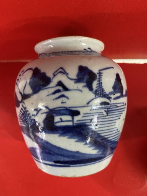 古玩陶瓷山水紋青花太白樽拍賣，當前價格1600元