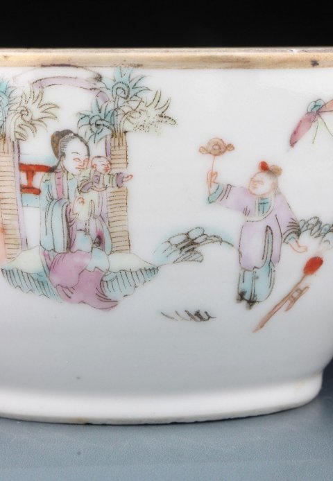 古玩陶瓷【5607】清同治  本朝款粉彩五子奪魁圖蓋罐拍賣，當前價格2580元