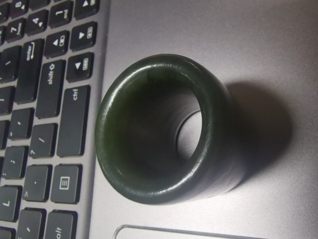 古玩玉器和田碧玉扳指拍賣，當前價格1666元