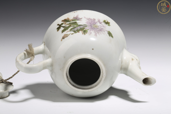 古玩陶瓷民國?貼花花卉紋執壺拍賣，當前價格550元