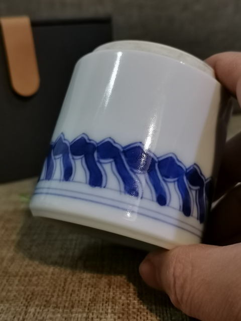 古玩陶瓷【別致茶葉罐】民國仿晚清青花個人茶葉罐拍賣,當前價格236元