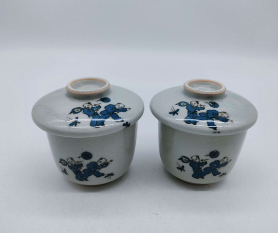 古玩陶瓷嬰戲紋蓋杯拍賣,當前價格268元