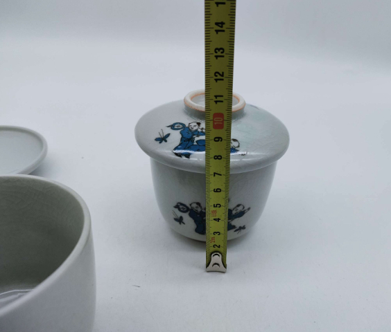 古玩陶瓷嬰戲紋蓋杯拍賣,當前價格268元