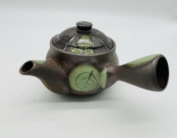 古玩陶瓷綠釉側把壺拍賣，當前價格260元