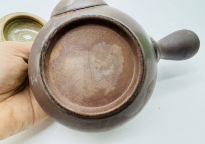 古玩陶瓷綠釉側把壺拍賣，當前價格260元