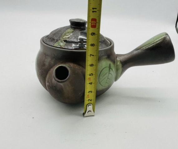 古玩陶瓷綠釉側把壺拍賣，當前價格260元