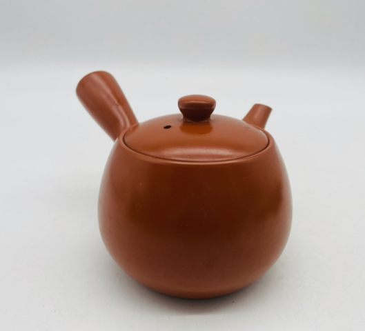 古玩陶瓷紅釉側把壺拍賣，當前價格398元