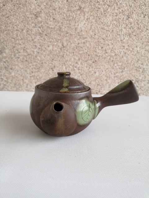 古玩陶瓷綠釉側把壺拍賣，當前價格260元