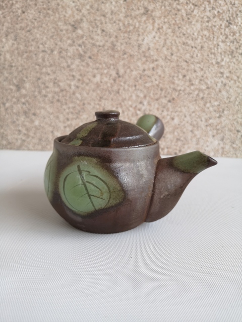 古玩陶瓷綠釉側把壺拍賣，當前價格260元