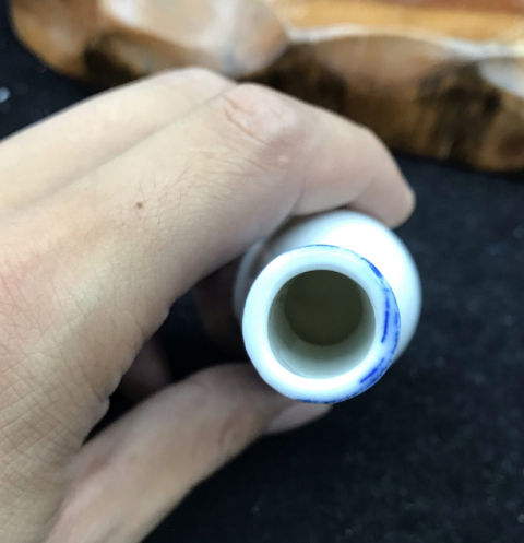 古玩陶瓷青花松梅竹瓶拍賣,當前價格220元