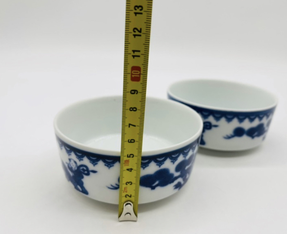 古玩陶瓷嬰戲紋青花小碗拍賣，當前價格220元