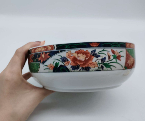 古玩陶瓷花卉紋羅漢缽拍賣，當(dāng)前價(jià)格150元