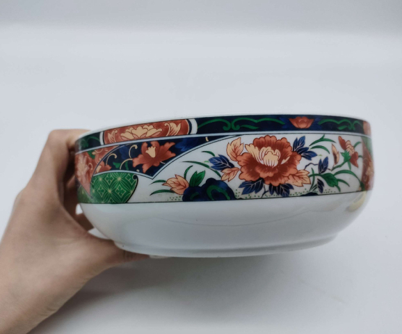 古玩陶瓷花卉紋羅漢缽拍賣，當(dāng)前價(jià)格150元