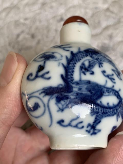 大型　乾隆ガラス鼻煙壺　龍鳳紋 清乾隆青花祥凤纹鼻烟壶，古董收藏界的瑰宝？🌟-仿古瓷器-淘宝好物网