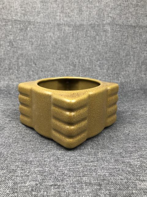 古玩陶瓷(已保真)茶葉末琮式洗拍賣,當前價格980元