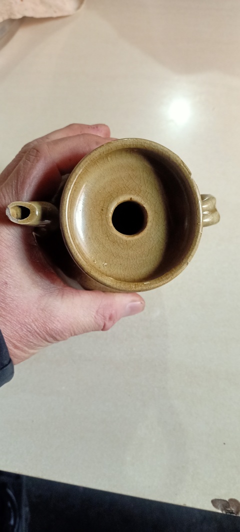 古玩陶瓷青釉雙系執壺拍賣，當前價格5900元