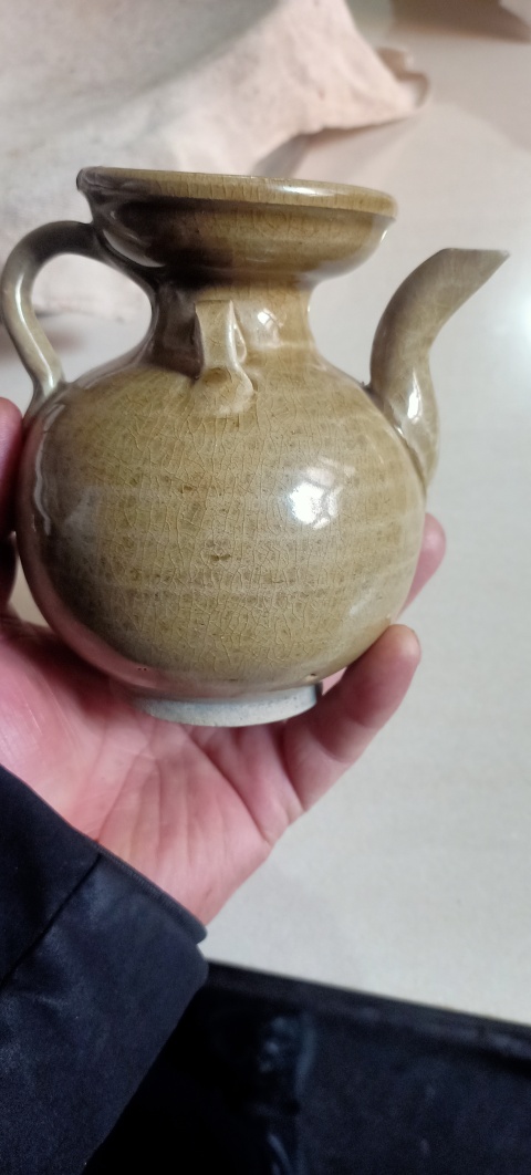 古玩陶瓷青釉雙系執壺拍賣，當前價格5900元