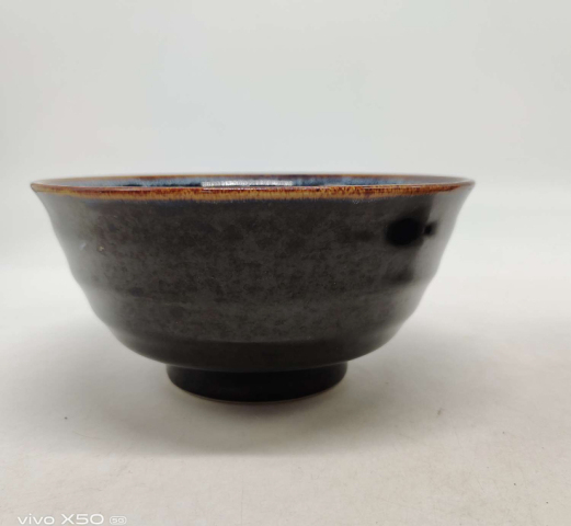 古玩陶瓷窯變黑釉碗拍賣,當前價格168元