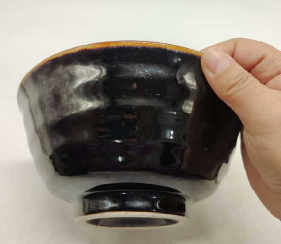 古玩陶瓷窯變黑釉碗拍賣,當前價格168元