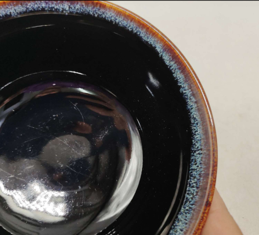 古玩陶瓷窯變黑釉碗拍賣,當前價格168元