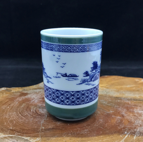 古玩陶瓷山水紋杯拍賣,當前價格398元
