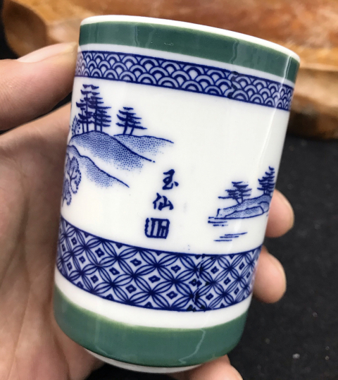 古玩陶瓷山水紋杯拍賣,當前價格398元