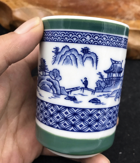 古玩陶瓷山水紋杯拍賣,當前價格398元