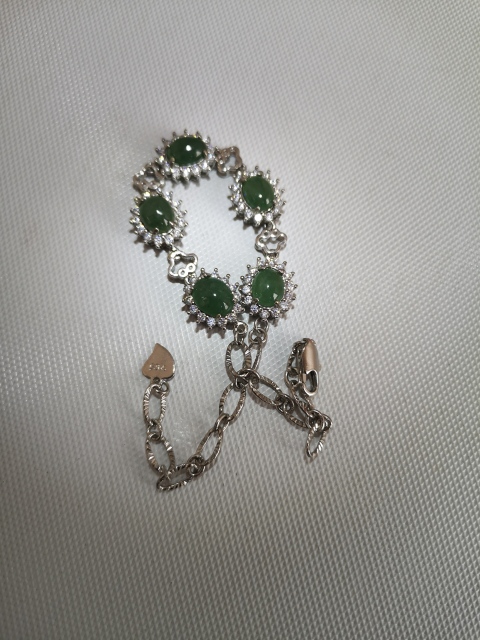 古玩玉器翡翠手鏈拍賣,當前價格550元
