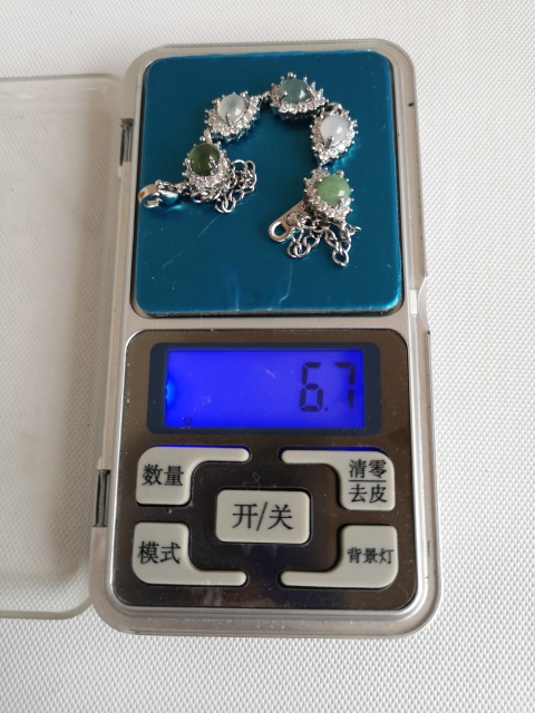 古玩玉器翡翠手鏈拍賣，當前價格550元