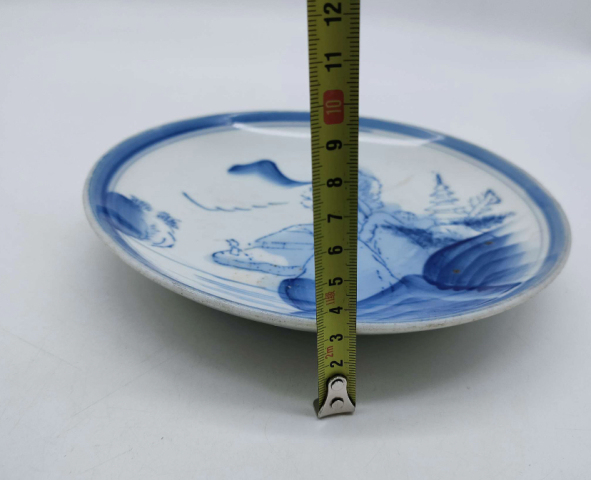 古玩陶瓷山水紋青花盤拍賣,當(dāng)前價格398元