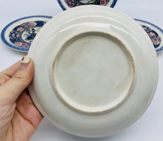 古玩陶瓷青花加彩盤拍賣,當前價格298元