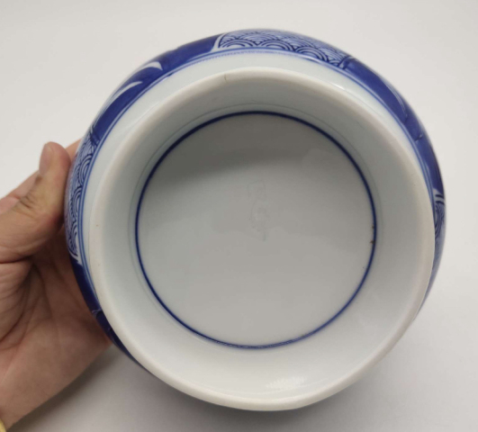 古玩陶瓷花卉紋青花碗拍賣，當(dāng)前價(jià)格120元
