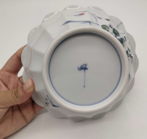 古玩陶瓷花卉紋花口碗拍賣，當(dāng)前價(jià)格135元