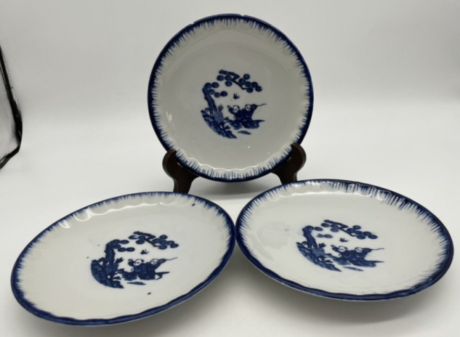 古玩陶瓷嬰戲紋青花盤拍賣，當前價格350元