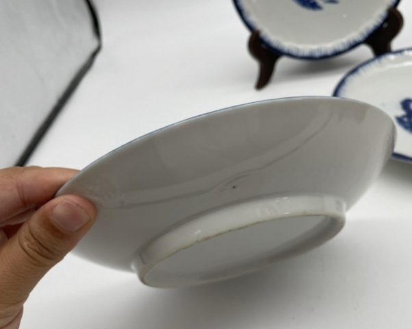 古玩陶瓷嬰戲紋青花盤拍賣，當前價格350元