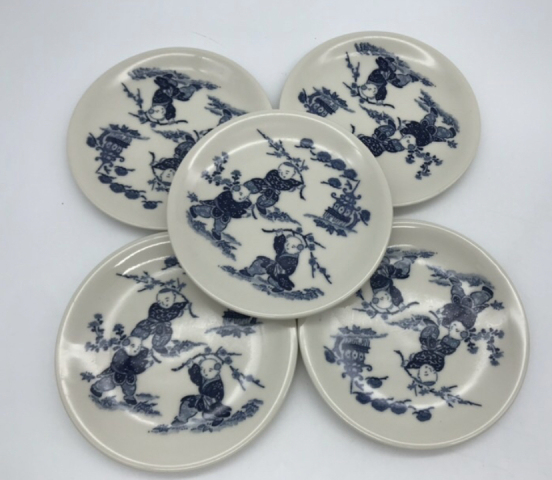 古玩陶瓷嬰戲紋青花盤拍賣，當前價格398元