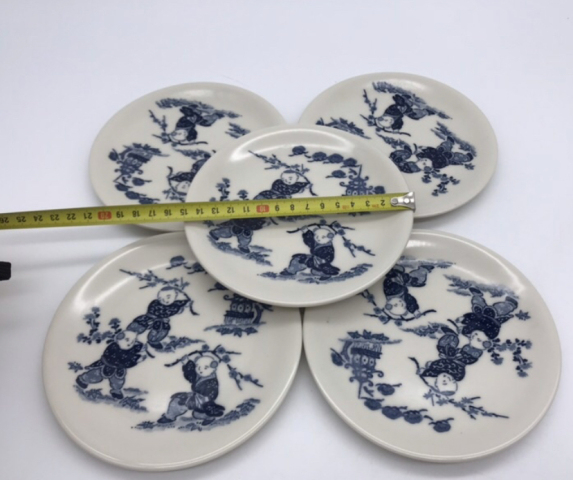 古玩陶瓷嬰戲紋青花盤拍賣，當前價格398元