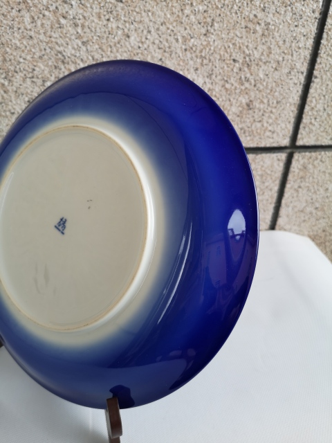 古玩陶瓷花卉紋青花盤拍賣，當前價格220元