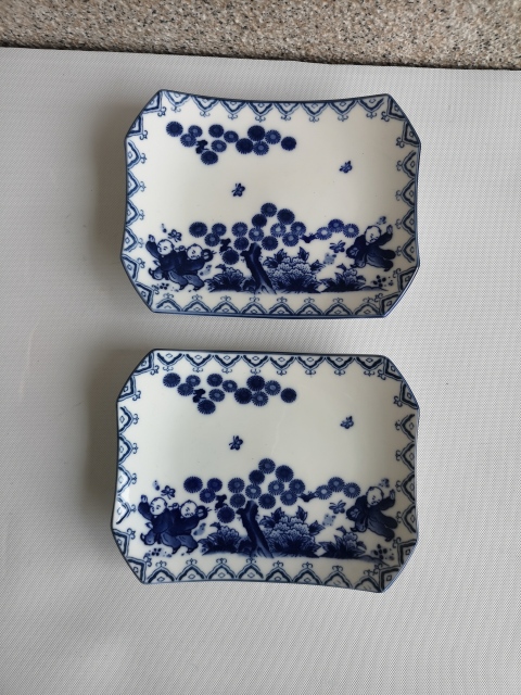 古玩陶瓷嬰戲紋青花盤拍賣,當前價格298元