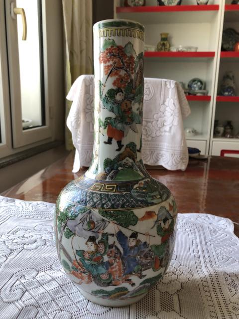 古玩陶瓷五彩人物故事紋天球瓶拍賣,當前價格10000元