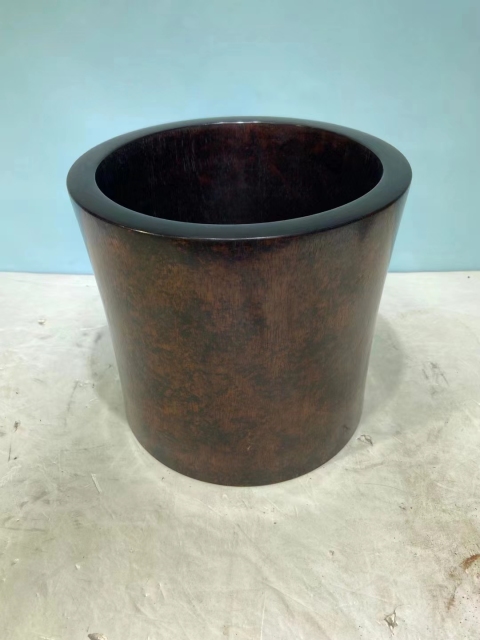 黃花梨木雕刻筆筒拍賣，當前價格165000元