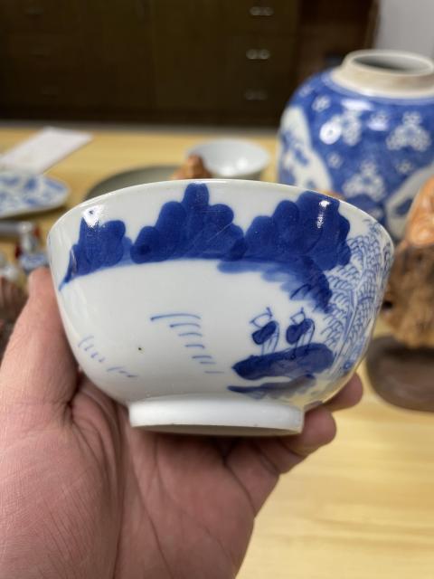 古玩陶瓷清道光 精品玉字款人物山水紋青花碗拍賣,當(dāng)前價(jià)格1500元