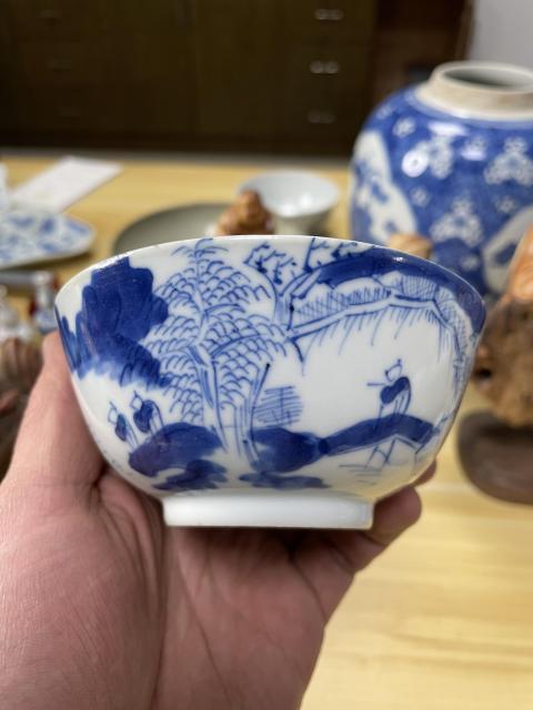 古玩陶瓷清道光 精品玉字款人物山水紋青花碗拍賣,當(dāng)前價(jià)格1500元