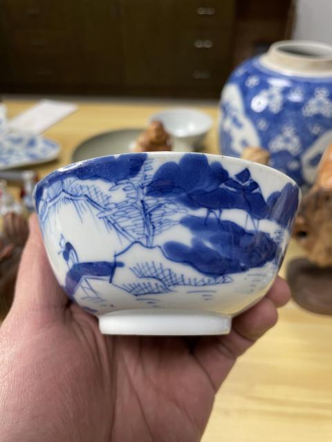 古玩陶瓷清道光 精品玉字款人物山水紋青花碗拍賣,當(dāng)前價(jià)格1500元