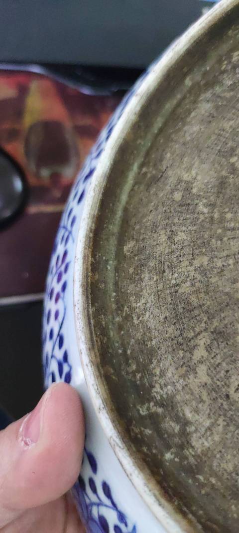 古玩陶瓷青花一束蓮大盤拍賣,當前價格5000元