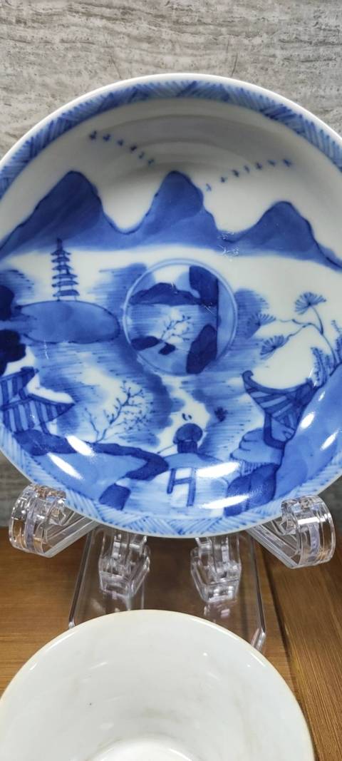 古玩陶瓷青花杯盞一套拍賣,當前價格4000元