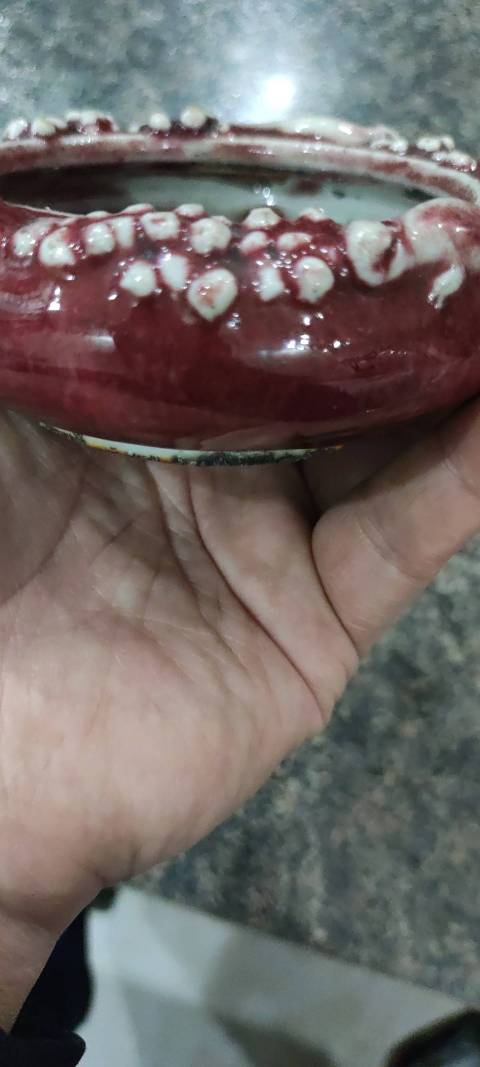 古玩陶瓷紅釉洗拍賣,當前價格6800元